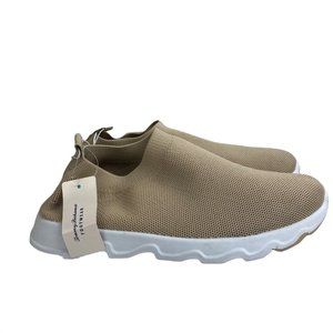 NWOB Tommy Bahama Fly Net Slip On Tan Platform Sneakers size 10